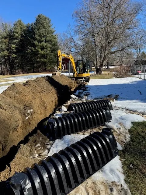 Heavy equipment operator at work in the Hudson Valley