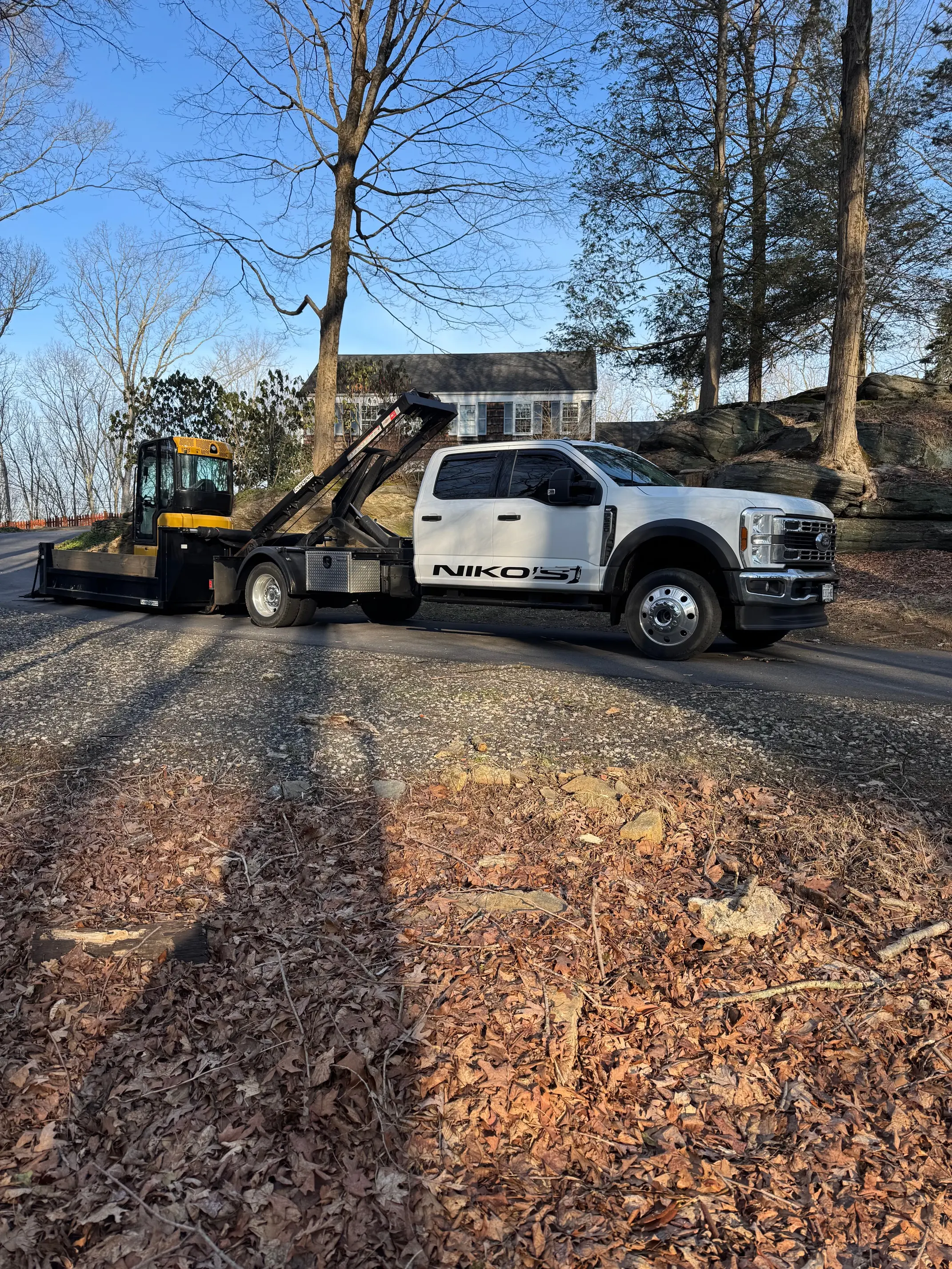 Bulk gravel and stone delivery on a Hudson Valley site