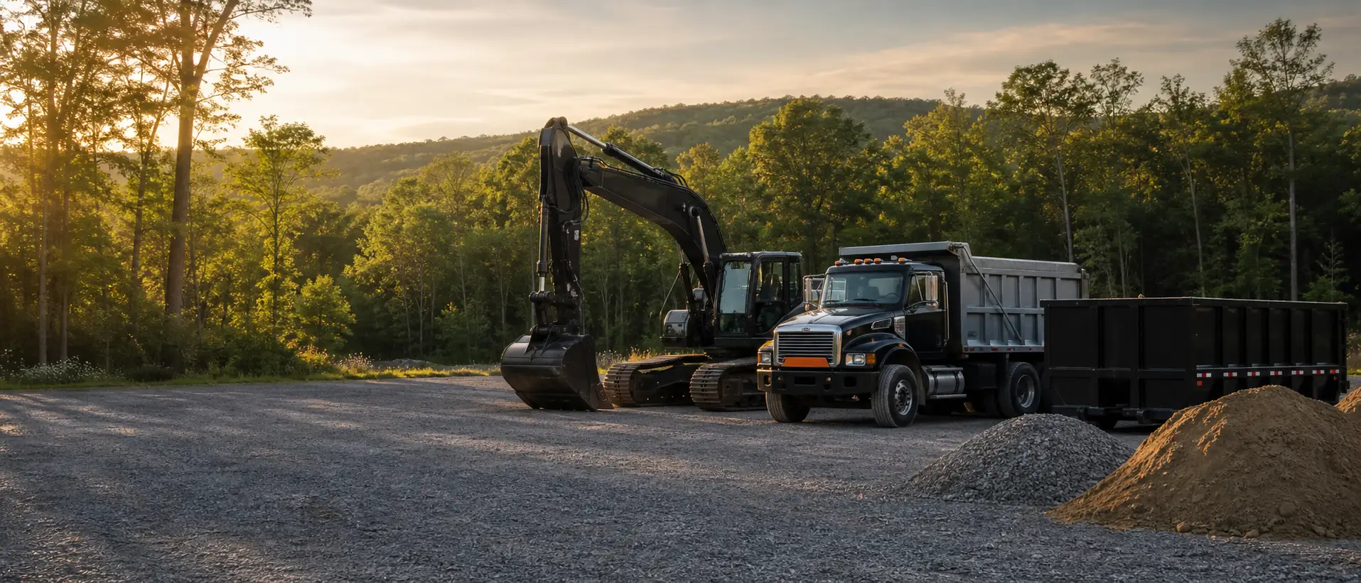 Excavator on a clear day