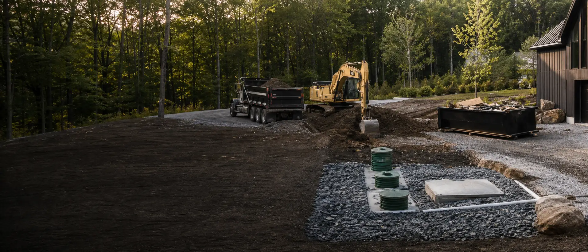 Hudson Valley excavation crew on the job