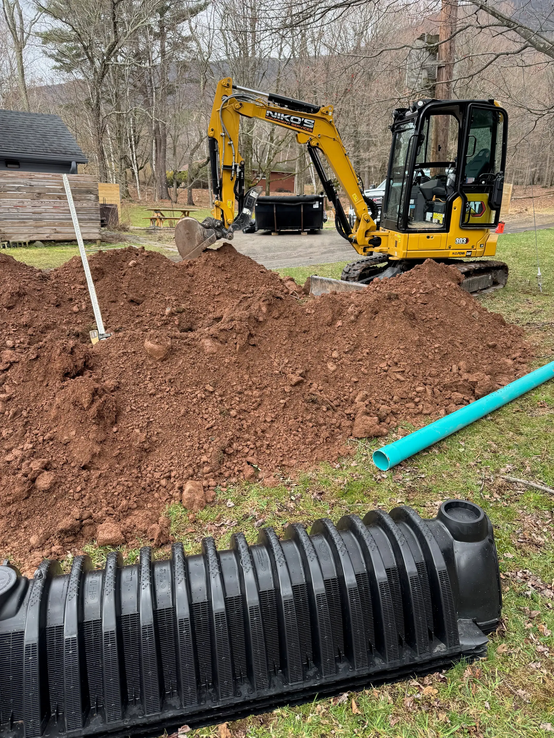 Septic install site walk