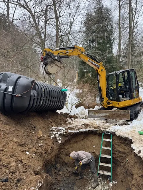 Trenching for distribution box